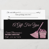 Schoonmaakservice Maid Janitorial Gift Certificate (Voorkant / Achterkant)