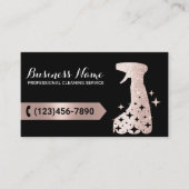 Schoonmaakservice Modern Roos Gold Spray Cleaner Visitekaartje (Voorkant)