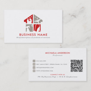Schoonmaakservice Moderne Logo & QR-code Visitekaartje