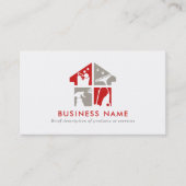 Schoonmaakservice Moderne Logo & QR-code Visitekaartje (Voorkant)