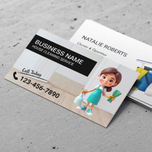 Schoonmaakservice Professionele Huishoudster Visitekaartje