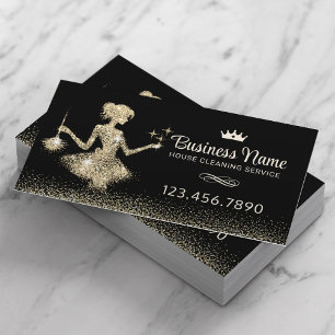 Schoonmaakservice Royal Gold Sparkles Visitekaartje