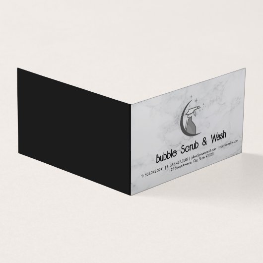 Schoonmaakservice | Spuitfles Logo Kaart (Buitenkant)