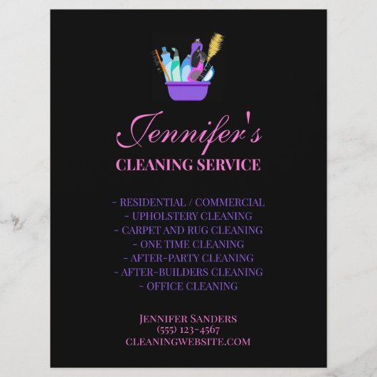 Schoonmaakservice Supplies Business Flyer (Voorkant)