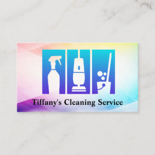 Schoonmaakservice taken Dienstmeisje gereedschap Visitekaartje