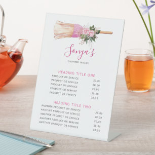 Schoonmaakservice van Modern Business Reclamebord Met Voetstuk