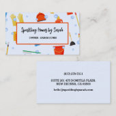 Schoonmaakservice visitekaartjes Huisreiniger (Voorkant / Achterkant)