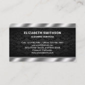 Schoonmaakservice voor Black Damask Steel Vacuum C Visitekaartje (Achterkant)