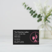schoonmaakservice voor dames visitekaartje (Staand voorkant)