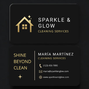 Schoonmaakservice voor huizen Black Gold Professio Visitekaartje