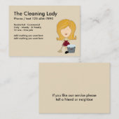 Schoonmaakserviceknop Visitekaartje (Voorkant / Achterkant)