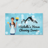 Schoonmaakster | Blanke Wasbak | QR Code Afspraak Visitekaartje (Voorkant)