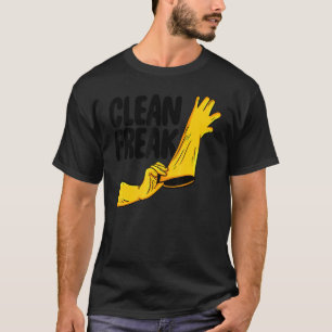 Schoonmaakster Clean Freak Vrouwen Schoonmaakteam T-shirt