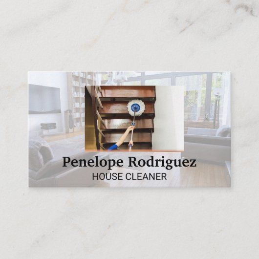schoonmaakster | dweilvloeren visitekaartje (Voorkant)