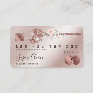 Schoonmaakster Huis Sparkling creditcard Visitekaartje