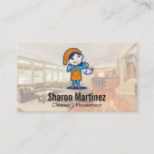 Schoonmaakster | Huishoudelijke Diensten Zakelijke Visitekaartje (Voorkant)