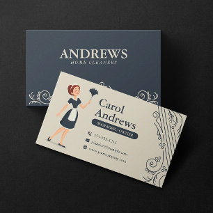 Schoonmaakster Huishoudelijke hulp Huishoudster Visitekaartje