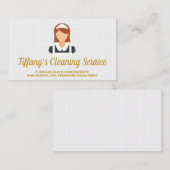 Schoonmaakster Logo | Aanbod pictogrammen | Bad Te Visitekaartje (Voorkant / Achterkant)