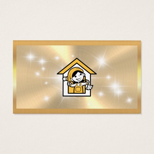 Schoonmaakster Logo | Sproeiflacon Logo | Glitters Visitekaartje (Achterkant)