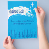 Schoonmaakster Schoonmaken Scheur Af Flyer (Hand)