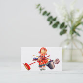 schoonmaakster visitekaartje (Staand voorkant)