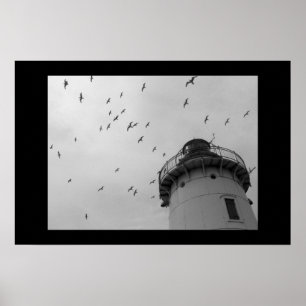 Schoonmaakvuurtoren en handschoenen poster