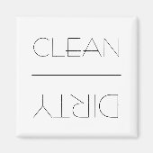 Schoonmaakwasmachine/vuile wasmachine magneet (Voorkant)