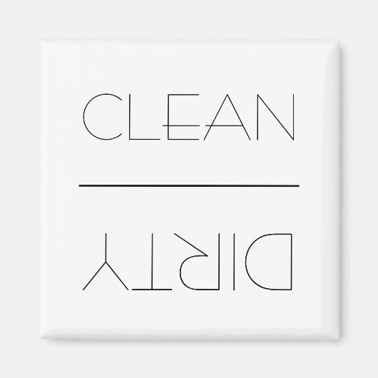 Schoonmaakwasmachine/vuile wasmachine magneet (Voorkant)