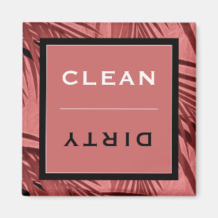 Schoonmaakwasmachine/vuile wasmachine   Roze palmb Magneet