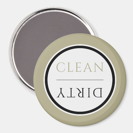 Schoonmaakwasmachine/vuile wasmachine | Sage Black Magneet (Voorkant / Achterkant)