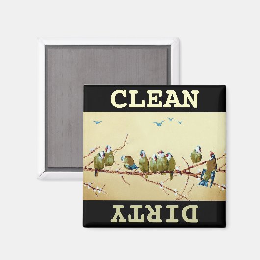 Schoonmaakwasmachine/vuilwasmachine Magnet Magneet (Voorkant / Achterkant)