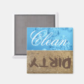 Schoonmaakwasmachine/vuilwasmachine Magnet Magneet (Voorkant / Achterkant)