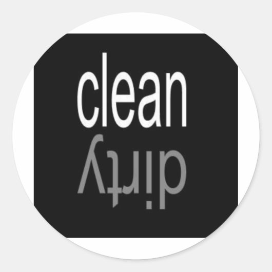 Schoonmaakwasmachine/vuilwasmachine Magnet Ronde Sticker (Voorkant)