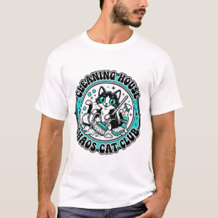 Schoonmaken Huis Chaos Kat Dierenliefhebber Shirt
