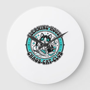Schoonmaken Huis Chaos Kat Dierenliefhebber Shirt Grote Klok