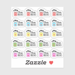 Schoonmaken Make-upkwasten Taken Organiseren Herin Sticker