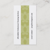 Schoonmaken van de bijenhouderij visitekaartje (Achterkant)