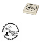 Schoonmaken van ramen rubberstempel (Gestempeld)