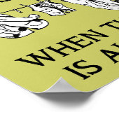 Schoonmaken van wasdaghuis Funny Poster Sign (Hoek)