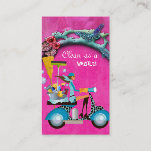 Schoonmaken Visitekaartje scooter Girl Pink Garden