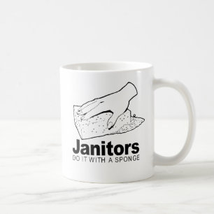 Schoonmakers doen het met een spons koffiemok