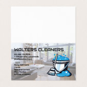 Schoonmakers | Dweil en zeemper Visitekaartjes (Buitenkant ongevouwen)