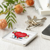 schoonmoeder in het Sleutelhanger van de Opleiding (Zijkant)