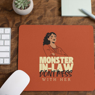 Schoonmonster, niet met haar knoeien muismat