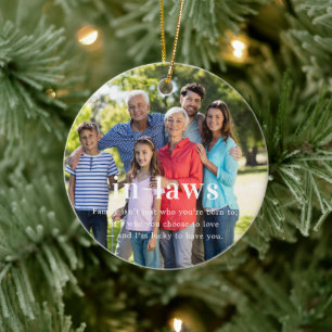 schoonouders Sentimentele foto KeepSake Kerstmis Keramisch Ornament