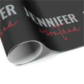 Schoonschrift Elegant Eenvoudig Eigen Naam Toevoeg Cadeaupapier (Rol Hoek)