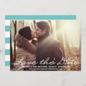 Schoonschrift Save the Date Aankondiging (Voorkant / Achterkant)