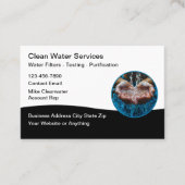 Schoonwatervfiltratie- en zuiveringssystemen visitekaartje (Voorkant)
