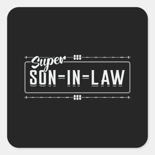 schoonzoon zoon beste rechtszaak Geweldige geschen Vierkante Sticker (Voorkant)