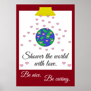 Schoop de wereld met liefde: poster